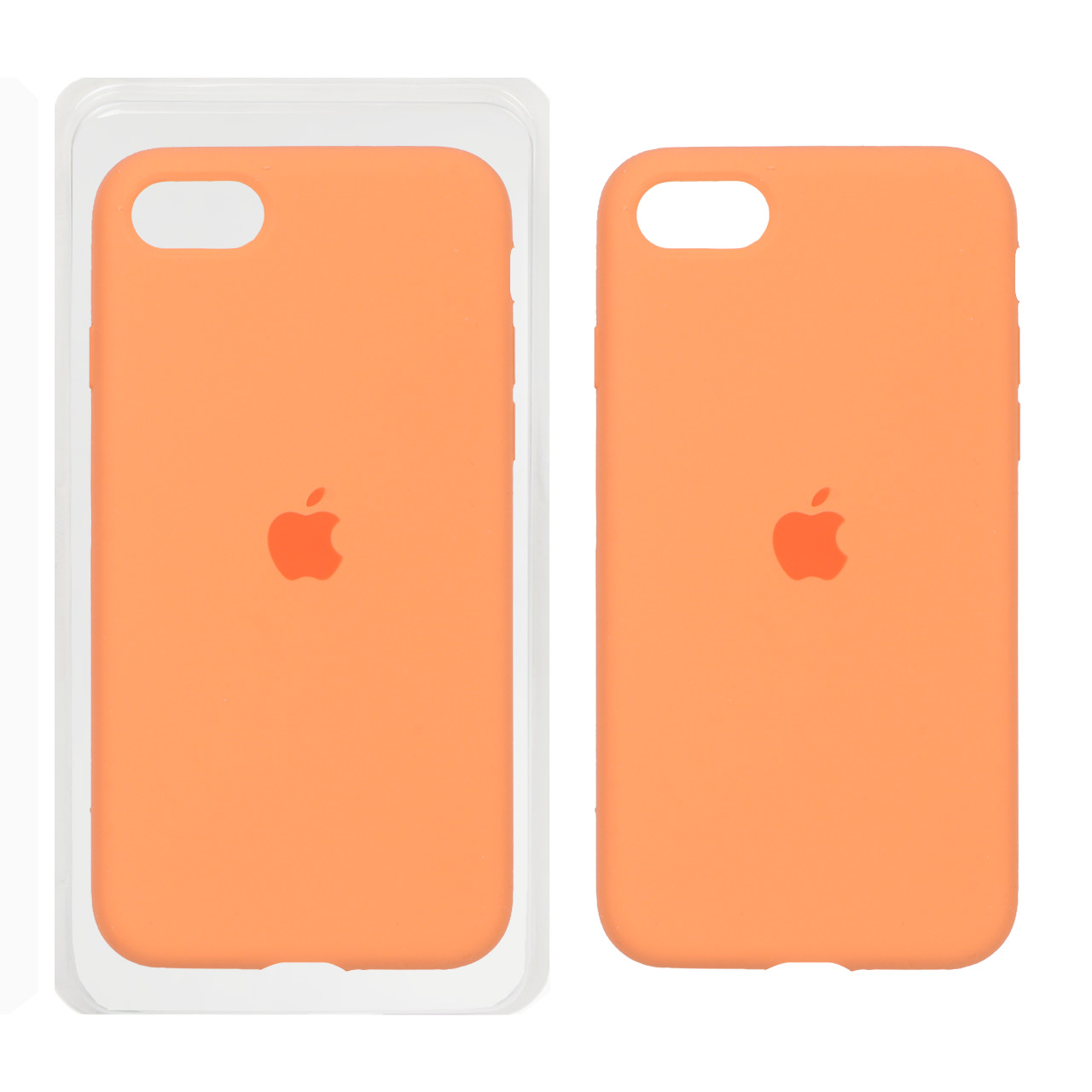 قاب سیلیکونی پاک کنی اورجینال Apple iPhone SE (2020) / iPhone 7 / iPhone 8 - نارنجی روشن (پک اصلی)